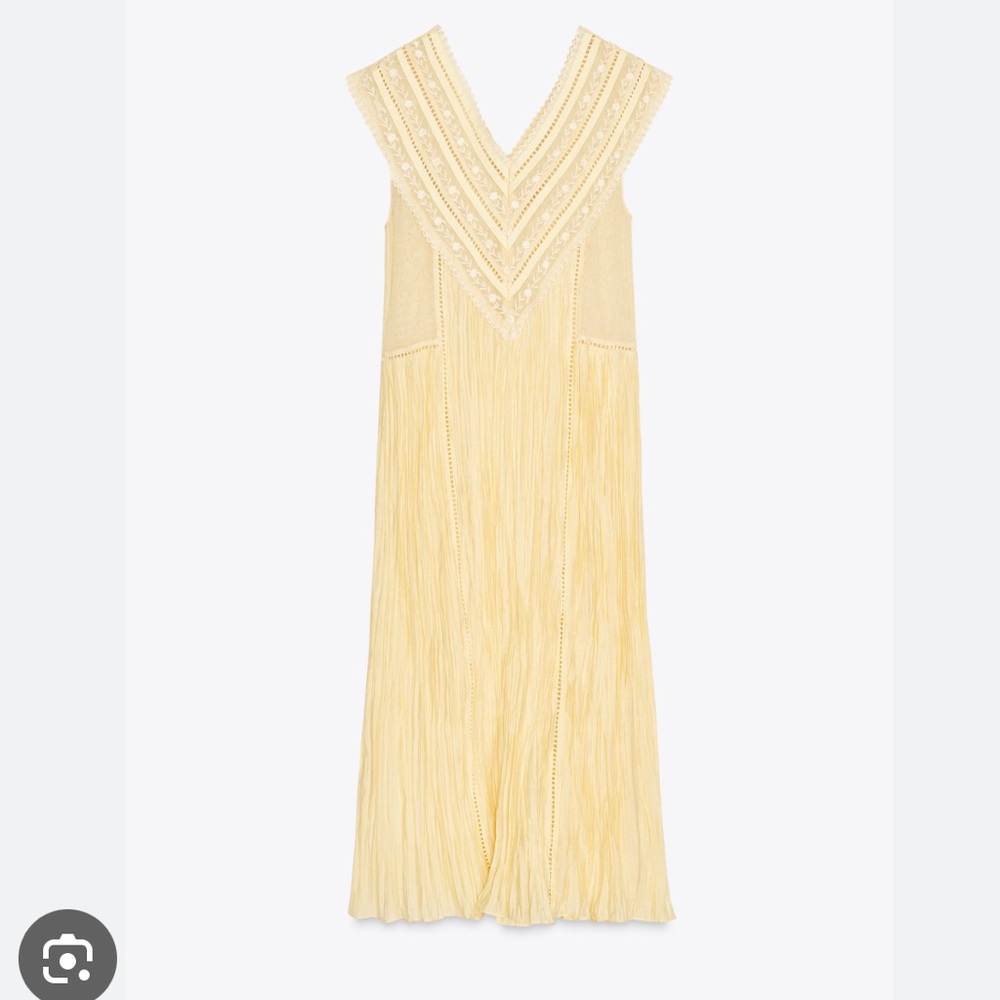 Zara Cream Fringe Midi Dress - Picture 6 of 11